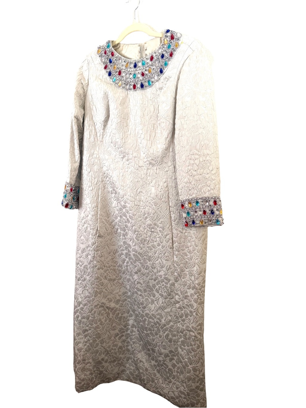 **VINTAGE** I.Magnin Dynasty Embellished Brocade Dress-Size 18